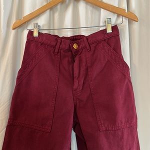 Big Bud Press XS work pants in cranberry - 25” inseam